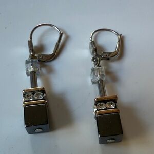 Elegant Black and Silver Earrings